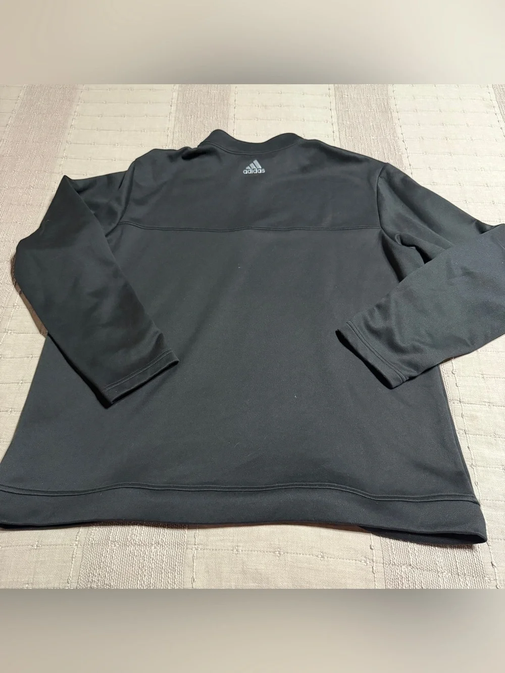 adidas Men's Black 1/4 Zip Polo Long Sleeve Pullover Sweatshirt Size XL